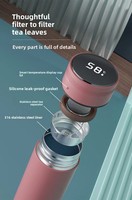 Thermos intelligent en acier inoxydable 316 avec surveillance de la température, séparation thé-eau, isolation thermique 6-12 heures, couleur Morandi