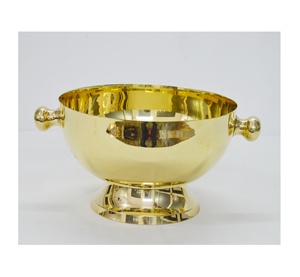Royal Look Embossed Brass Shiny Polish Classic Indian Style Fancy <b>Ice</b> <b>Bucket</b> Luxury New Look Amazing Hot Look <b>Champagne</b> <b>Bucket</b> - Product Image 2