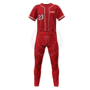 Último Diseño, Nuevo Estilo, Conjuntos de Uniformes de Béisbol Transpirables, Calidad Premium, Color Sólido, Colores Personalizados para Venta en Línea - Product Image 1
