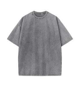 เสื้อยืดโอเวอร์ไซส์ผ้าฝ้าย100% เสื้อยืดลำลองแขนสั้นผ้าดิบแนวสตรีทเสื้อโอเวอร์ไซส์ออกแบบโลโก้ได้ตามต้องการ - Product Image 4