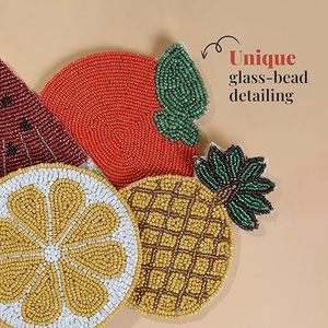 Best Woven Design <b>Table</b> <b>Coaster</b> Set Jute Material With Beast Glass Beads for Parties and Decorative Tableware Pad/Mat - Product Image 6