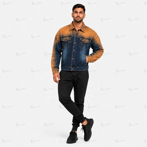 Veste en jean pour homme en gros, personnalisable avec logo, en denim de coton premium, style décontracté, coupe ajustée, mode vintage - Product Image 5
