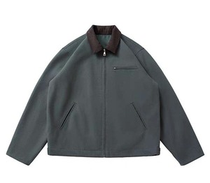 Vente en gros de vestes de travail pour hommes en toile 100% coton, col coloré, fermeture éclair, fabricant de vestes - Product Image 4