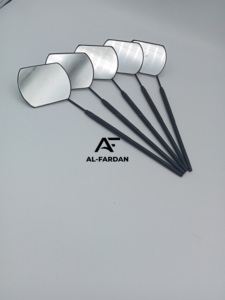 Professionnel Grand Carré Noir Mat Extension De Cils Miroir Poignée En Gros Logo Personnalisé En Acier Inoxydable Cils Artistes Outil - Product Image 3