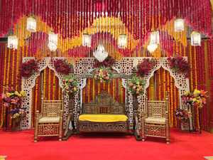 Marcos de Fibra Tallados en Oro para Bodas Musulmanas, Marcos de Fibra para Escenarios de Bodas Indias en el Reino Unido, Decoración de Bodas de Lujo con Marco Dorado para Nikkah en Australia - Product Image 6