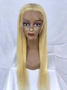 100% vente en gros de vison vierge brut non transformé de qualité supérieure 26 ''blonde 13x4 Hd perruques frontales en dentelle fournisseur de cheveux à donneur unique - Product Image 2