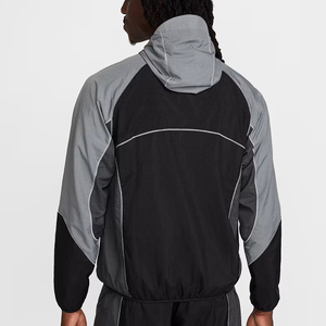 Veste de football en satin vintage pour hommes, capuchon hydrofuge, techniques brodées, col montant, fermeture éclair, service d'hiver OEM disponible - Product Image 2