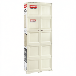 Armario de Plástico Omnimodus con 2 Puertas Abatibles Angora (80cm) KIT Móvil para Armarios Portátiles Tontarelli - Product Image 3