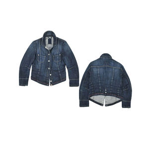 Blouson aviateur en jean pour homme pas cher, col montant, logo frontal, haute qualité, élégant, décontracté, vêtement d'extérieur, commande en gros, hiver - Product Image 1