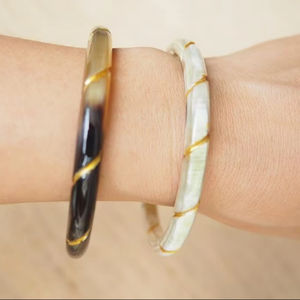 Hot Sale Handmade Fashion <b>Bracelets</b> for Women Horn Bangles and Buffalo Horn Cuff Brass Finished Jewelry - Product Image 1