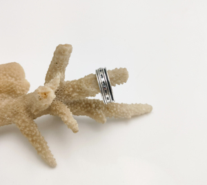 Bague Spinner en Argent 925 Bague de Méditation en Argent Anxiété Inquiétude Fidget Spinner Band Vente en Gros Bijoux en Argent Sterling Bague Spinner - Product Image 2