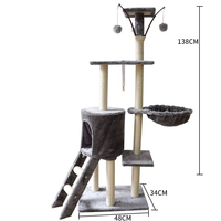 Haute qualité grand chat arbre maison tour Style moderne en peluche cadre d'escalade bois grattoir composants Offre Spéciale fabricant approvisionnement