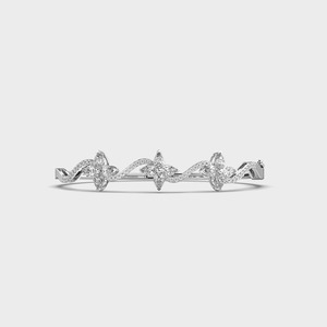IGI Certified Pear Cut Lab Grown Diamond Floral Wave Diamond <b>Bracelet</b> in 14K Yellow / White / Rose Gold - Product Image 1