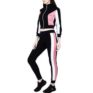 Wholesale women jogging crop hoodie sport casual wear tracksuit customized design logo training wear tracksuit - Product Image 3