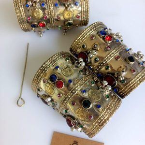 Ensemble de bijoux vintage afghan kuchi pour femmes, léger et respirant, collier et boucles d'oreilles, motif personnalisé pour les mariages et les cadeaux - Product Image 2