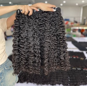 Extensiones de cabello rizado birmano, cabello humano vietnamita - Product Image 1