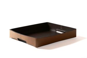 Vente en gros de plateau de service en bois de noyer rond brun rustique personnalisé, grandes et petites tailles, poignées décoratives, plateaux naturels SARVING - Product Image 3