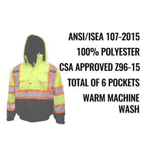 High Visibility ANSI Hi Vis OEM Safety Jacket Reflective Industrial Workwear Custom OEM Factory Wholesale Manufacturer - Product Image 5
