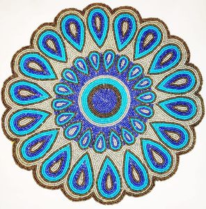 แผ่นรองจานถักลายลูกปัดสำหรับโต๊ะในครัวของตกแต่งบ้านราคาถูกมาก - Product Image 5