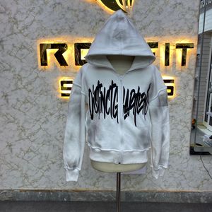 Bon matériel Odm Services la plus demandée fermeture éclair sweat à capuche bouffée imprimé fabriqué en usine pas cher prix sweats à capuche hommes sweats à capuche - Product Image 1