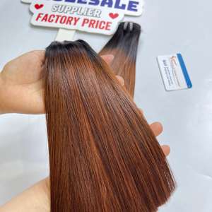 ¡GRAN VENTA! Extensión de cabello humano de trama combinada, hueso vietnamita, recto, color Ombre, 10-12 pulgadas - Product Image 5