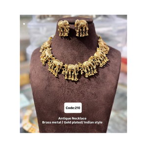 ชุดสร้อยคอเจ้าสาวโบราณสุดหรู ดีไซน์แบบดั้งเดิม เหมาะสำหรับงานแต่งงาน งานเลี้ยงต้อนรับ และโอกาสพิเศษ - Product Image 5