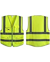 High Quality Yellow Mesh High Visibility Reflective Class 2 Flame-Retardant Anti-Static Quick Dry Lightweight Safety Vest - Product Image 6