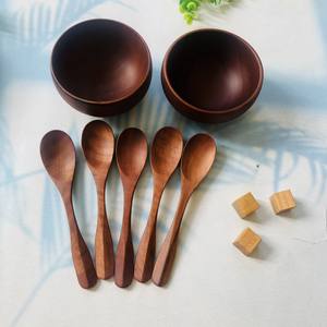 Saladier en bois d'acacia avec logo personnalisé écologique Saladier décoratif de table à manger Vente en gros Quantité minimale Style - Product Image 3