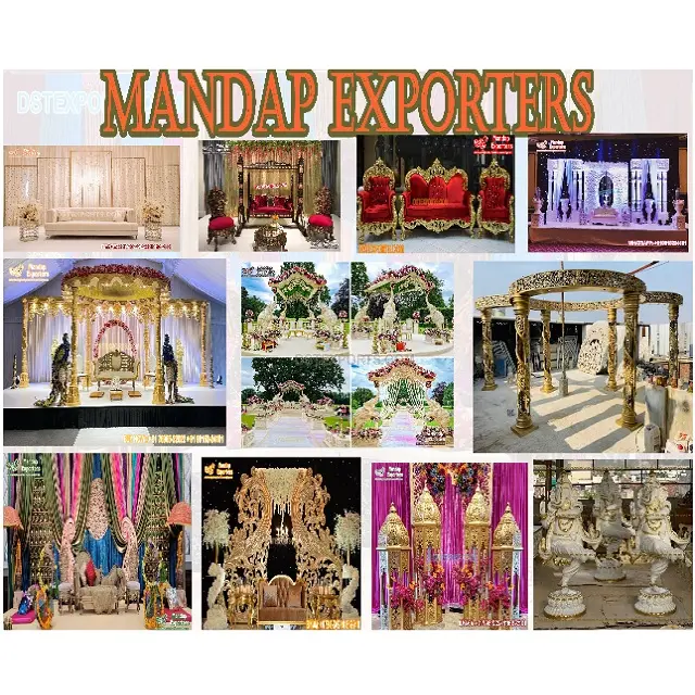 Gli esportatori Mandap richiedono madaps, palchi e oggetti di scena decorativi dal tuo pianificatore di nozze per la fase superiore del matrimonio mandap
