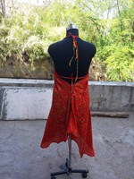 Robe longue en soie recyclée faite à la main taille libre vêtements de plage d'été taille naturelle robe sari de fête imprimée indienne impression numérique