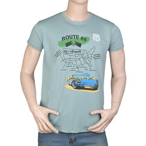 T-shirt imprimé slim fit pour homme - Gris - Product Image 2