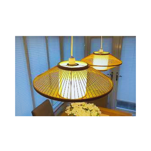 Abat-jour en bambou écologique fait à la main Design asiatique couleur personnalisée forme personnalisée E27 bon prix décoration de la maison fabriqué au Vietnam - Product Image 4