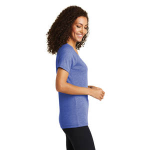 Camiseta de manga corta para mujer de poliéster 100%, camisetas informales básicas con cuello redondo - Product Image 6