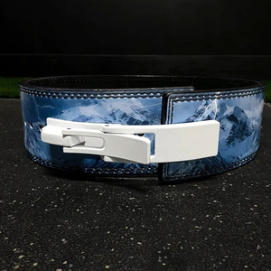 Custom Gym Workout Pink Cowhide Leather 2025 New Arrival Top Design Buckle <b>Weight</b> Lifting Belt For <b>Women</b> - Product Image 5