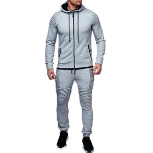 2024 <b>Men</b> Tracksuit Sport 2PCS Set Casual Jacket+Pants Jogging Athletic <b>Trainer</b> Solid Cotton Suit Wear <b>Men's</b> Sport Suit - Product Image 1