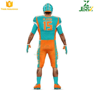 Uniformes Deportivos Transpirables Sublimados de Alta Calidad OEM para Equipos de Fútbol Americano para Adultos, MOQ Bajo, con Números y Patrones - Product Image 4