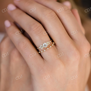 แหวนเพชรโมอิสสำหรับผู้หญิงประดับอัญมณีสีทอง - Product Image 5