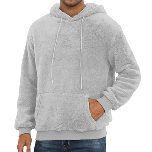 OEM Custom Made Polar Fleece Winter Breathable Pullover Hoodie Streetwear Style Custom Logo OEM Wholesale <b>Sherpa</b> <b>Hoodies</b> - Product Image 1