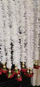 มาลัยดอกกุหลาบกำมะหยี่ยาว4ฟุตสำหรับตกแต่งฉากหลังดอกไม้ประดับลูกปัดสีทองประดับบ้านแบบอินเดียดั้งเดิม - Product Image 3