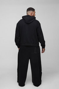 Chándal de Forro Polar de Alta Calidad para Hombre, Pantalones Deportivos Personalizados, Chándal Vintage Negro de Talla Grande con Detalles de Bolsillos, Sudadera Cargo - Product Image 5