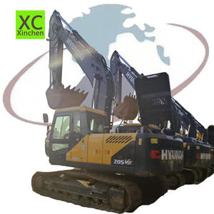 Excavadora de orugas mediana Hyundai R205 de 20 toneladas, excavadora hidráulica de segunda mano, bomba de válvula Yuken, núcleo, motor Cummins, incluye núcleo - Product Image 1