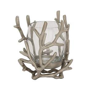 Photophore rond en fer de luxe Porte-bougie en acier fait à la main avec nickelage Design unique pour les mariages de noël - Product Image 6