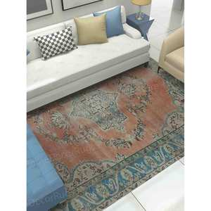 Geometric Printed <b>Rug</b>: Modern Design, Machine Washable, Turkish Pattern,Chenille <b>Rug</b> - Product Image 4