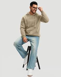 Sudaderas Casuales de Invierno para Hombre, Color Sólido, 100% Algodón, Forro Polar Impermeable, Corte Regular - Product Image 3