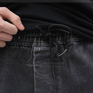 Bonne qualité hommes jambe large pantalon bas prix 2025 hommes Streetwear hommes jambe large jean pantalon taux de vente entier - Product Image 4