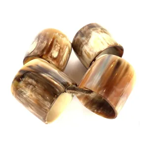 Elegant Buffalo Horn Napkin Rings for Fine Dining Decor Organic Buffalo Horn Napkin Rings Party Wedding Decoration - Product Image 2