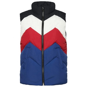 Chaleco acolchado de invierno ligero Unisex personalizado, chaleco cálido con relleno de plumón, ropa de abrigo OEM Multicolor, chaleco acolchado blanco - Product Image 1