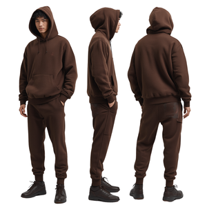 Ensemble de survêtement en molleton de coton surdimensionné de qualité supérieure, sweat à capuche et pantalon de jogging, fabricant en gros - Product Image 2