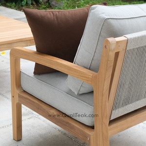 Ensemble de salon d'extérieur contemporain Fuego Teak, imperméable et lavable, pour villa et hôtel - Product Image 3