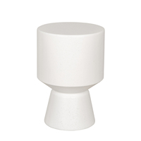 Nouvelle conception de table d'appoint ronde en fibrociment moderne, mobilier d'extérieur pour cuisine, hôtel, hôpital et salle à manger, emballage personnalisé